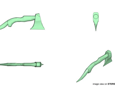 Battle Axe - Malay Shortaxe 3D Model