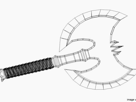Battle Axe - Ninja Trowing Axe Model 3D