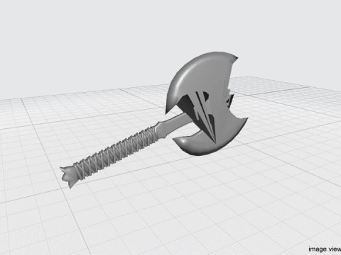 Battle Axe - Ninja Trowing Axe 3D Model