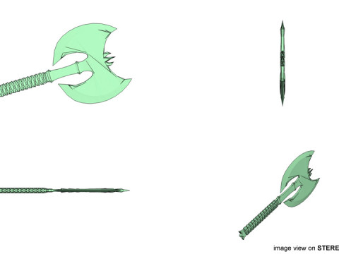 Battle Axe - Ninja Trowing Axe Model 3D