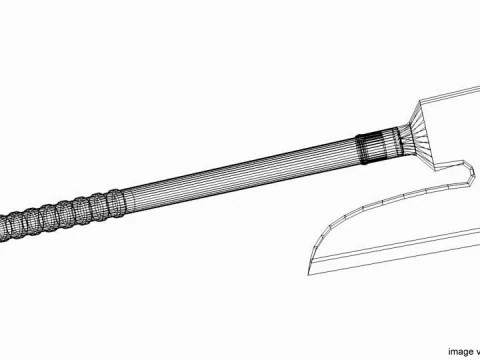 Battle Axe - One Handed Bearded 3D Model