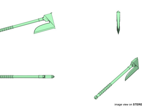 Battle Axe - One Handed Bearded Modello 3D