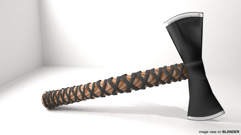 Battle Axe - Tomahawk 3D Model .c4d .max .obj .3ds .fbx .stl .blend 