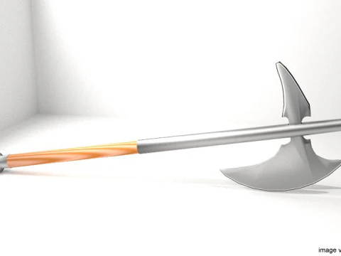 Hacha de batalla: barbuda a dos manos Modelo 3D