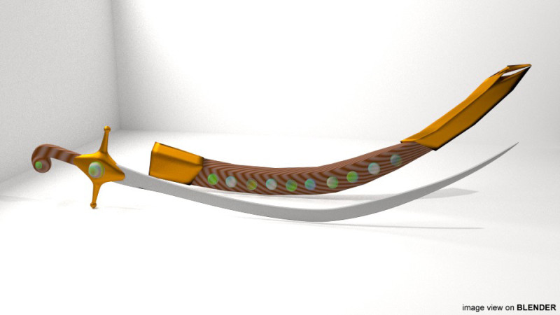 Sword - Arabic Saif Modèle 3D .c4d .max .obj .3ds .fbx .stl .blend 