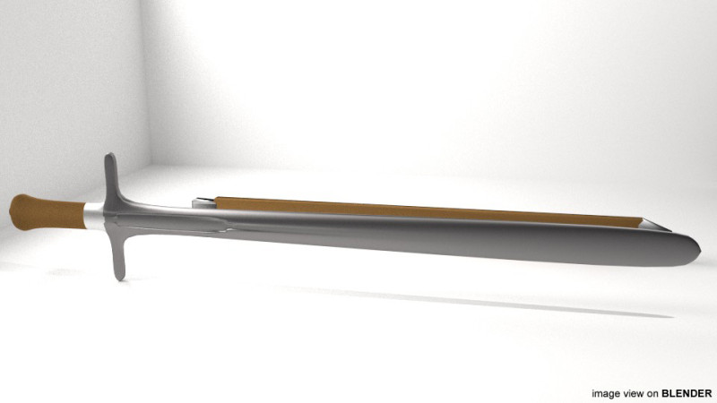 Sword - English Broadsword 3D मॉडल .c4d .max .obj .3ds .fbx .stl .blend 