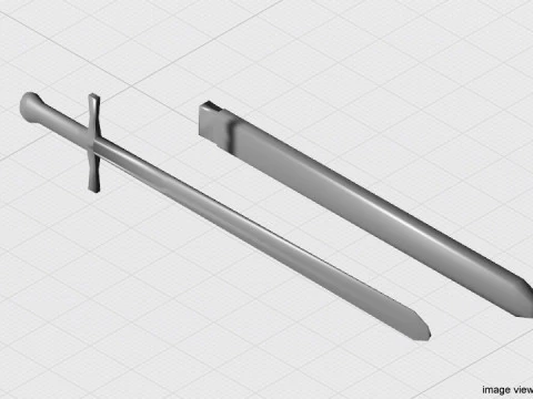 Sword - English Broadsword 3D Model
