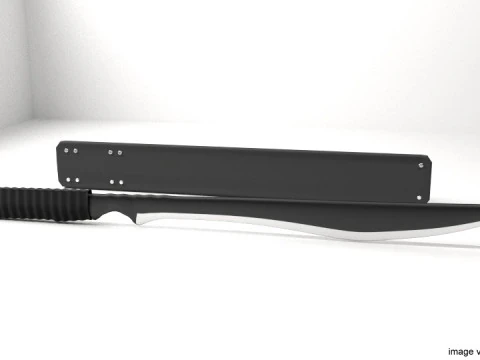 剑-弯刀 3D 模型