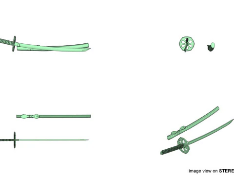 Sword - Samurai Katana 3D Model