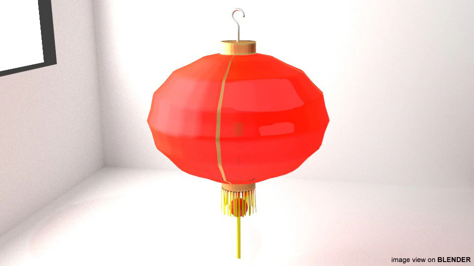 Paper Lantern - Type 1 3D Model .c4d .max .obj .3ds .fbx .stl .blend 