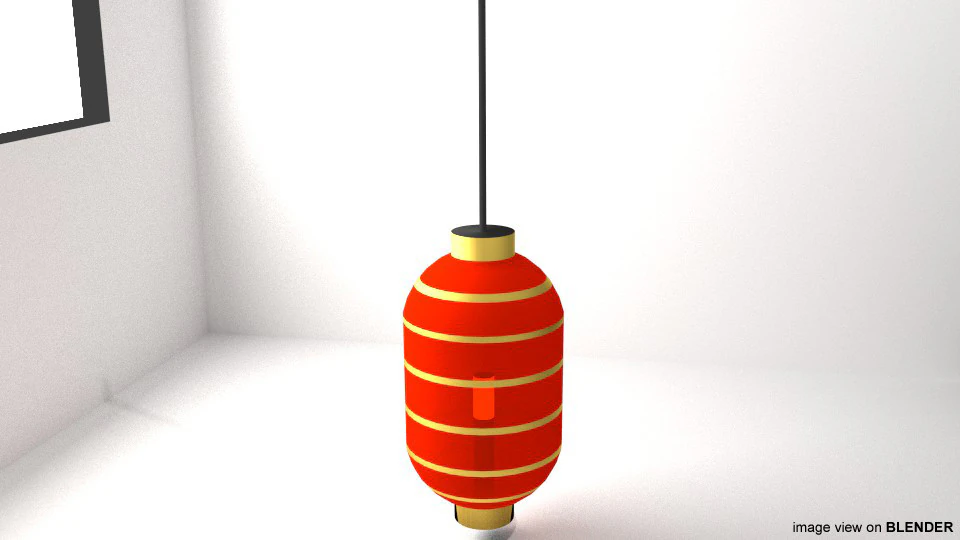 Paper Lantern - Type 2 3D Model .c4d .max .obj .3ds .fbx .stl .blend 