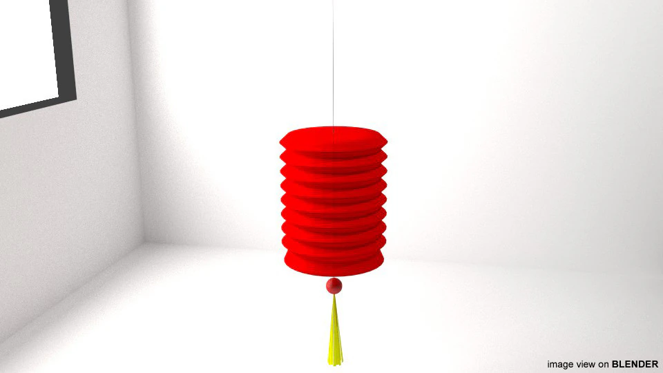 Paper Lantern - Type 3 3D Model .c4d .max .obj .3ds .fbx .stl .blend 