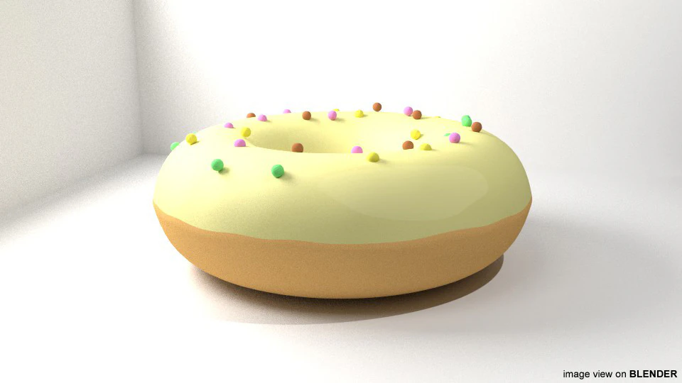 Bread - Doughnut 3D Model .c4d .max .obj .3ds .fbx .stl .blend 