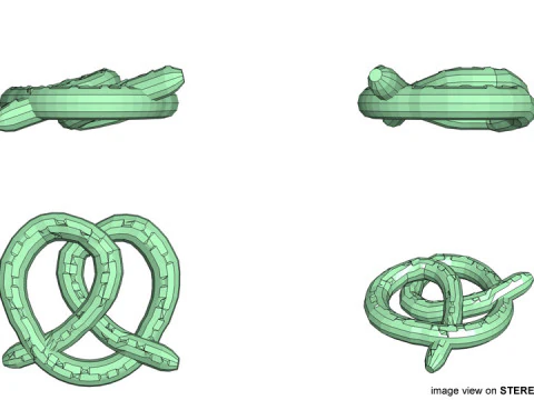 Bread - Pretzel 3D Model