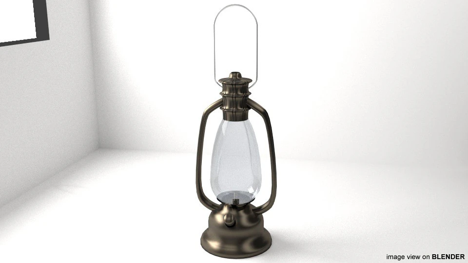 Lamp - Antique 3D Model .c4d .max .obj .3ds .fbx .stl .blend 