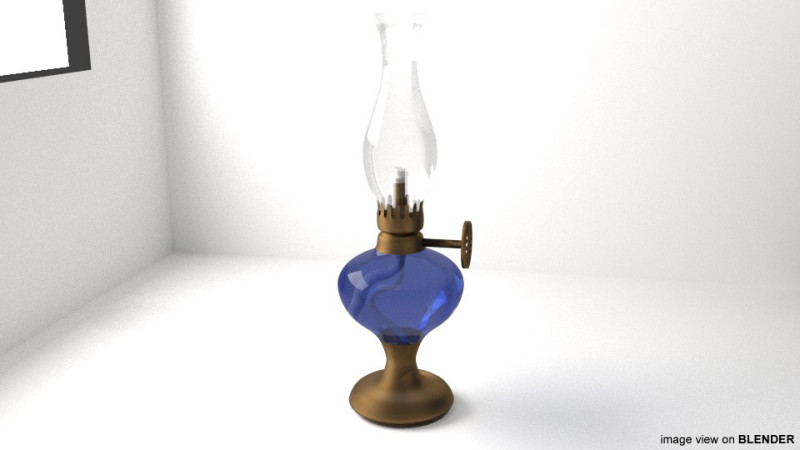 Lamp - Kerosene 3D Модель .c4d .max .obj .3ds .fbx .stl .blend 