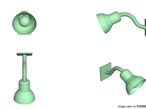 L&aacute;mpara - Pared Modelo 3D