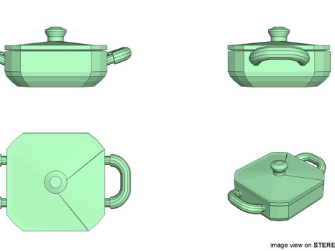 Cookware - Casserole pan Model 3D