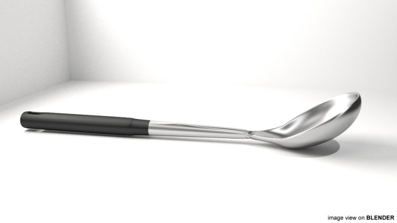 Cookware - Ladle 3D Model .c4d .max .obj .3ds .fbx .stl .blend 
