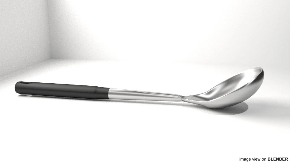 Cookware - Ladle 3D Model .c4d .max .obj .3ds .fbx .stl .blend 