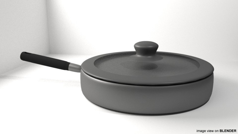 Cookware - Saucepan Model 3D .c4d .max .obj .3ds .fbx .stl .blend 