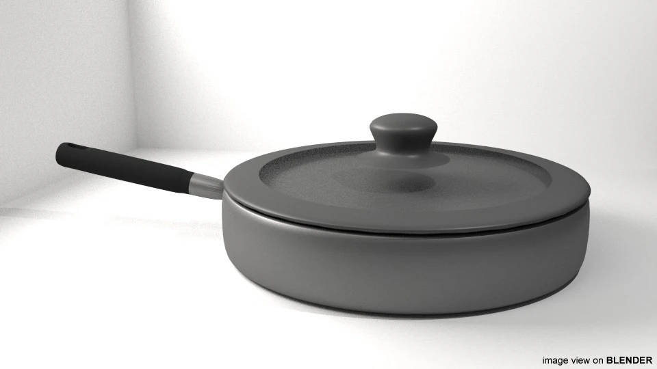 Cookware - Saucepan 3D Model .c4d .max .obj .3ds .fbx .stl .blend 