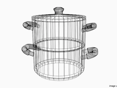 Batterie de cuisine - Marmite vapeur Modèle 3D