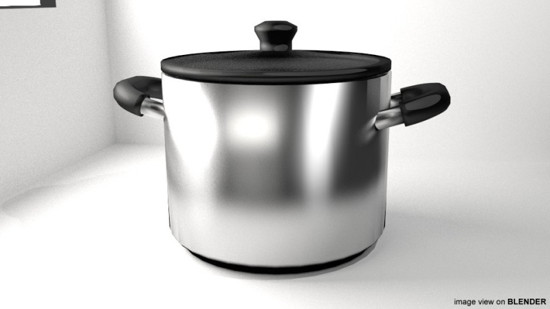 Cookware - Stock pot Modelo 3D .c4d .max .obj .3ds .fbx .stl .blend 