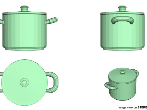 Cookware - Stock pot 3D Model