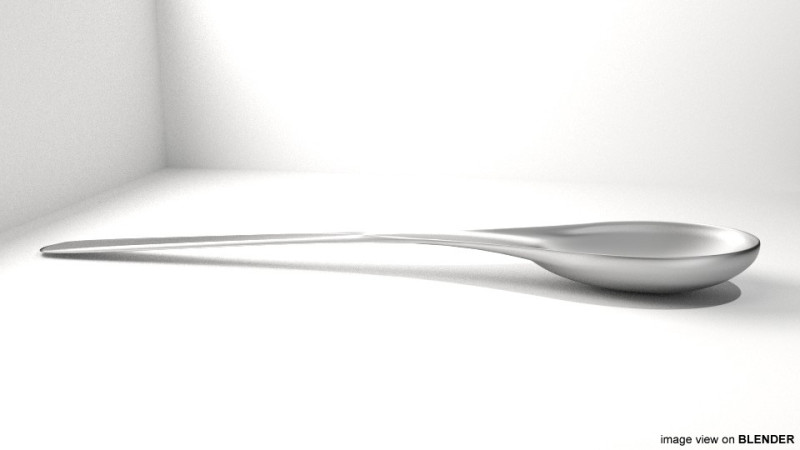 Dishware - Spoon Model 3D .c4d .max .obj .3ds .fbx .stl .blend 