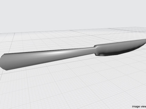 Dishware - Cutting Knife 3D Model