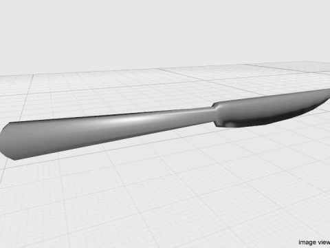 Посуда - нож для резки 3D Модель