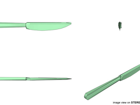 Dishware - Cutting Knife 3D Model