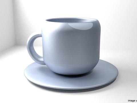 Dishware - Tea Cup 3D मॉडल
