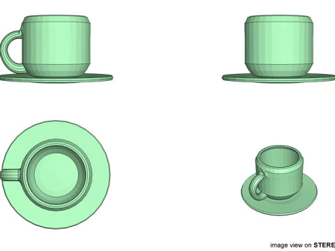 Stoviglie - Tazza da t&egrave; Modello 3D