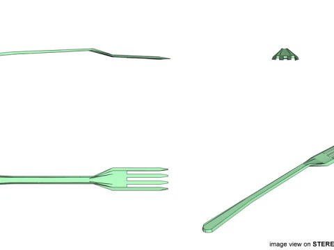 Dishware - Fork 3D Model
