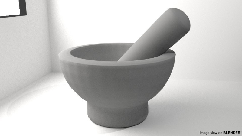 Kitchenware - Stone Mortar Modelo 3D .c4d .max .obj .3ds .fbx .stl .blend 