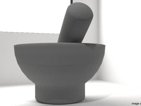 Kitchenware - Stone Mortar 3D Model