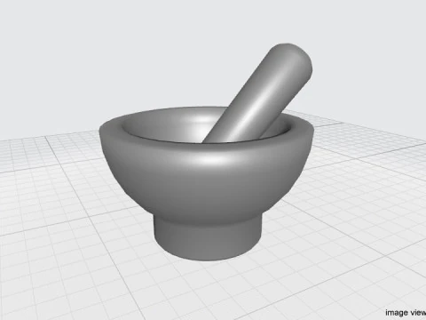 Kitchenware - Stone Mortar 3D Model