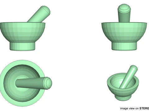 Kitchenware - Stone Mortar 3D Model