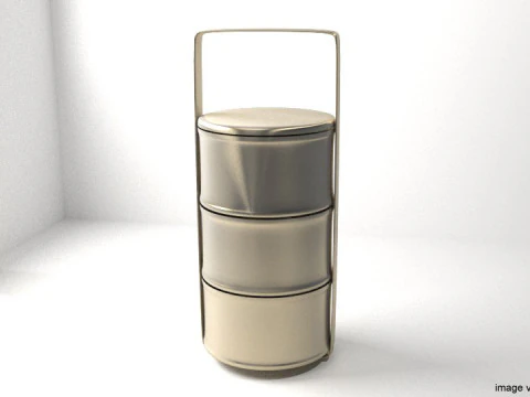 주방용품 - 티핀 캐리어 3D 모델