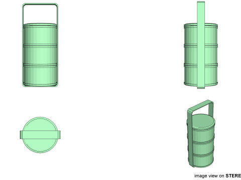 Kitchenware - Tiffin Carrier 3D Model