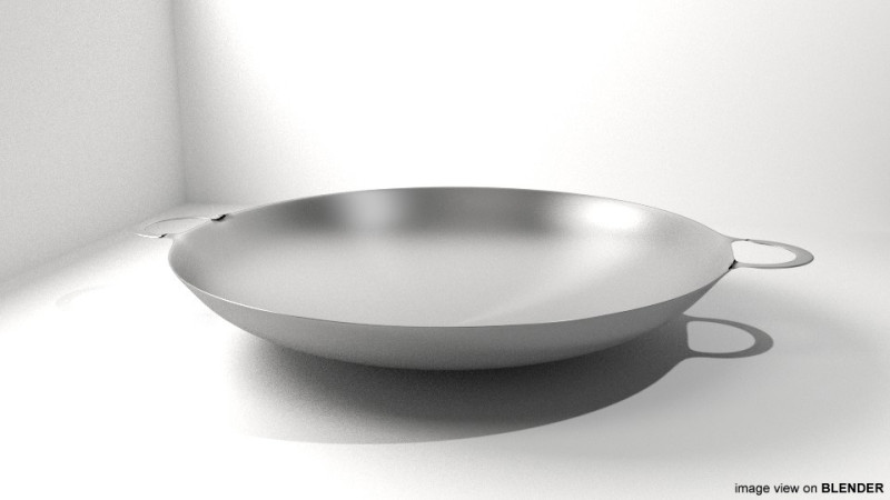 Kitchenware - Wok 3D Model .c4d .max .obj .3ds .fbx .stl .blend 