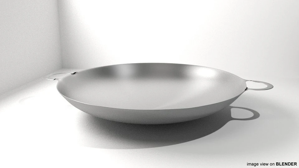 Kitchenware - Wok 3D Model .c4d .max .obj .3ds .fbx .stl .blend 