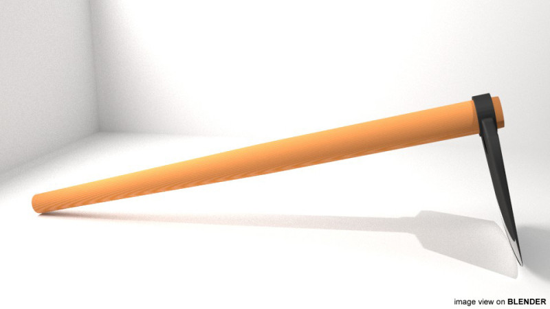 Farm Tool - Hoe 3D 模型 .c4d .max .obj .3ds .fbx .stl .blend 