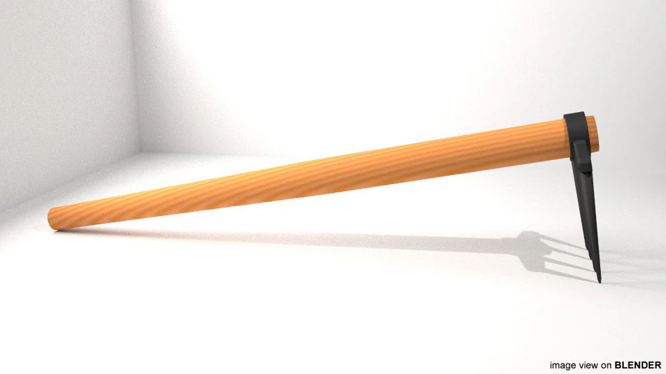 Farm Tool - Pitchfork 3D Model .c4d .max .obj .3ds .fbx .stl .blend 