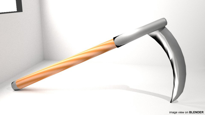 Farm Tool - Scythe 3D Model .c4d .max .obj .3ds .fbx .stl .blend 
