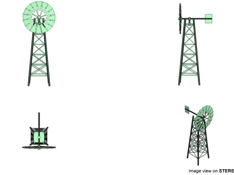 Windmill - Type 2 3D Model