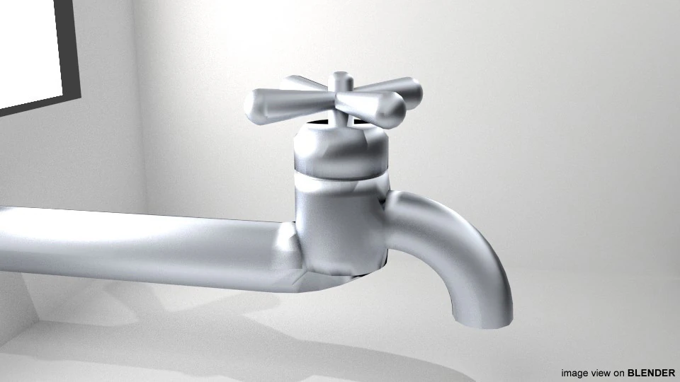 Tap Water Valve - Type 1 3D Model .c4d .max .obj .3ds .fbx .stl .blend 