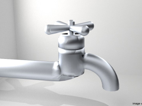 Tap Water Valve - Type 1 3D Модель